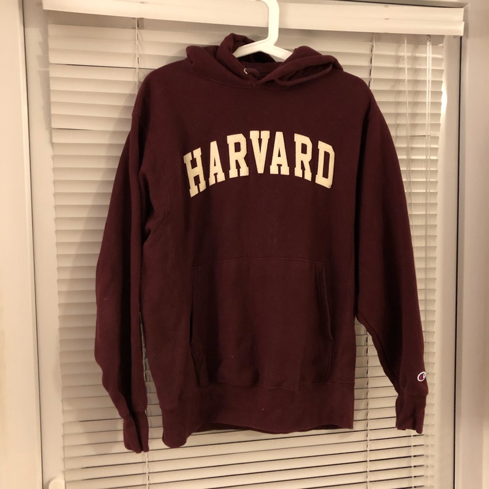 Harvard Champion Crimson Red Hoodie Size S